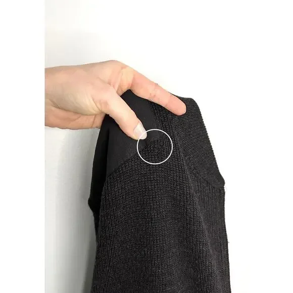 Aklanda Australian Dark Gray Merino Wool Shawl Zip Cardigan Mens Medium - Picture 9 of 10